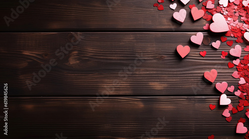 Valentines day background with hearts. The concept of love and Valentines day © Absent Satu