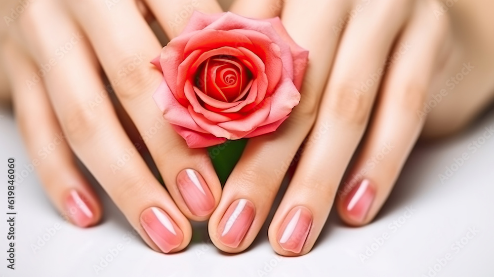 Revel in the Beauty of a Stunning Manicure and Pedicure. Generative AI
