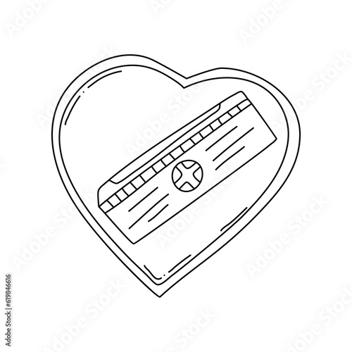 Doodle pencil sharpener icon in vector. Hand drawn pencil sharpener icon in vector. Isolated doodle pencil sharpener