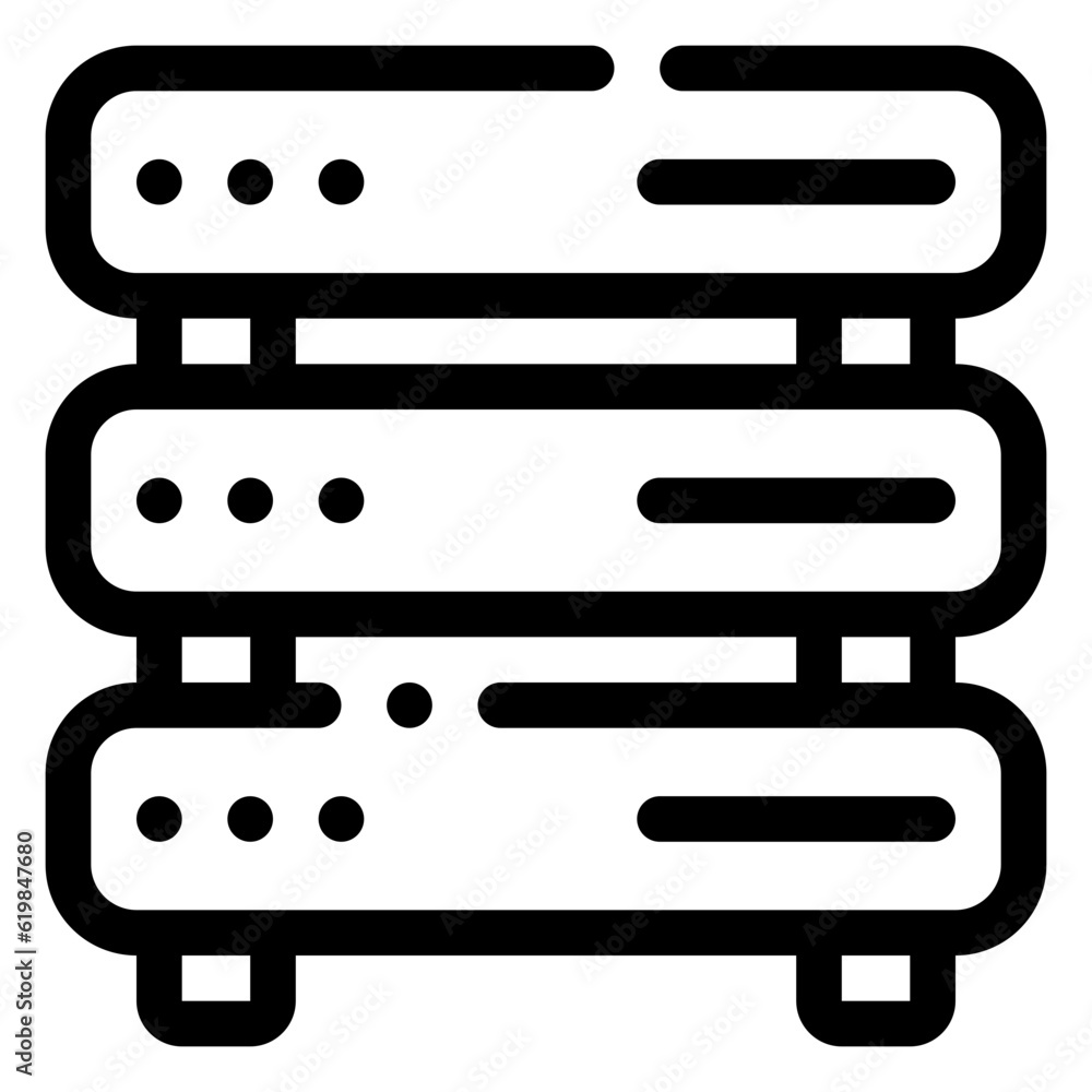 Server Icon. Digital marketing concept. Outline icon Server Icon. Digital marketing concept. Outline icon
