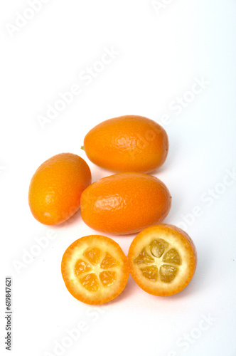 kumquat on a white background