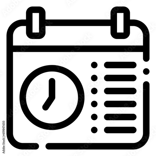 Schedule Icon. Digital marketing concept. Outline icon