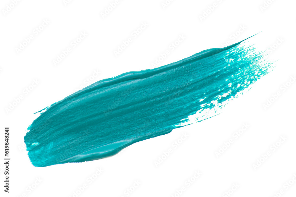 Green brush stroke over white background Green brush stroke over white background