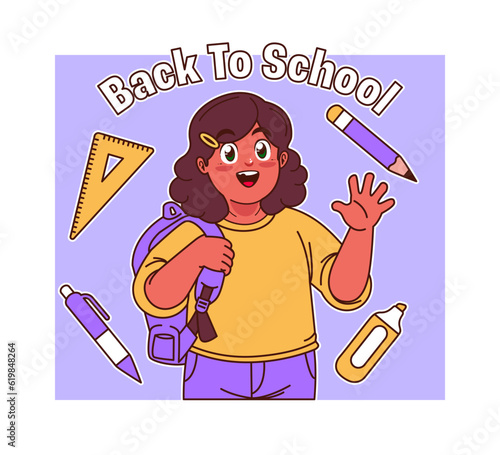 back to school girl