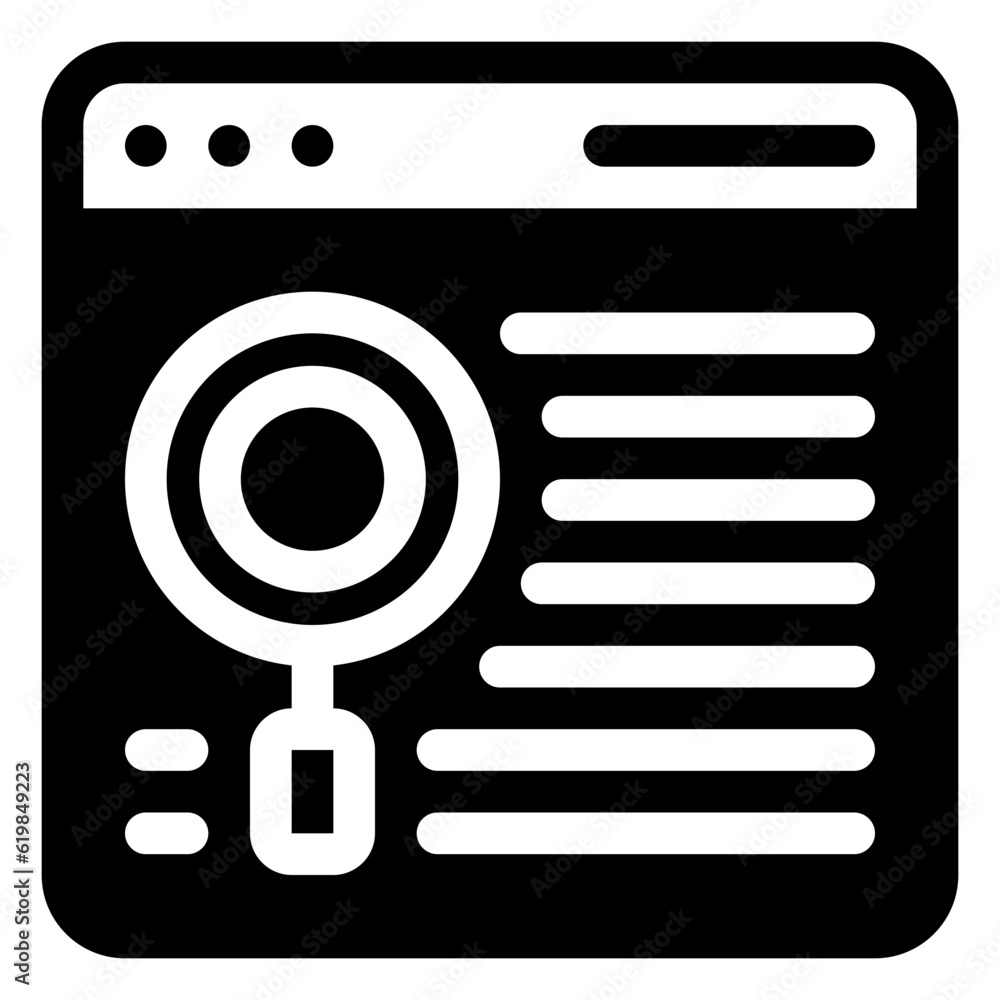 Search Icon. Digital marketing concept. Outline icon Search Icon. Digital marketing concept. Outline icon