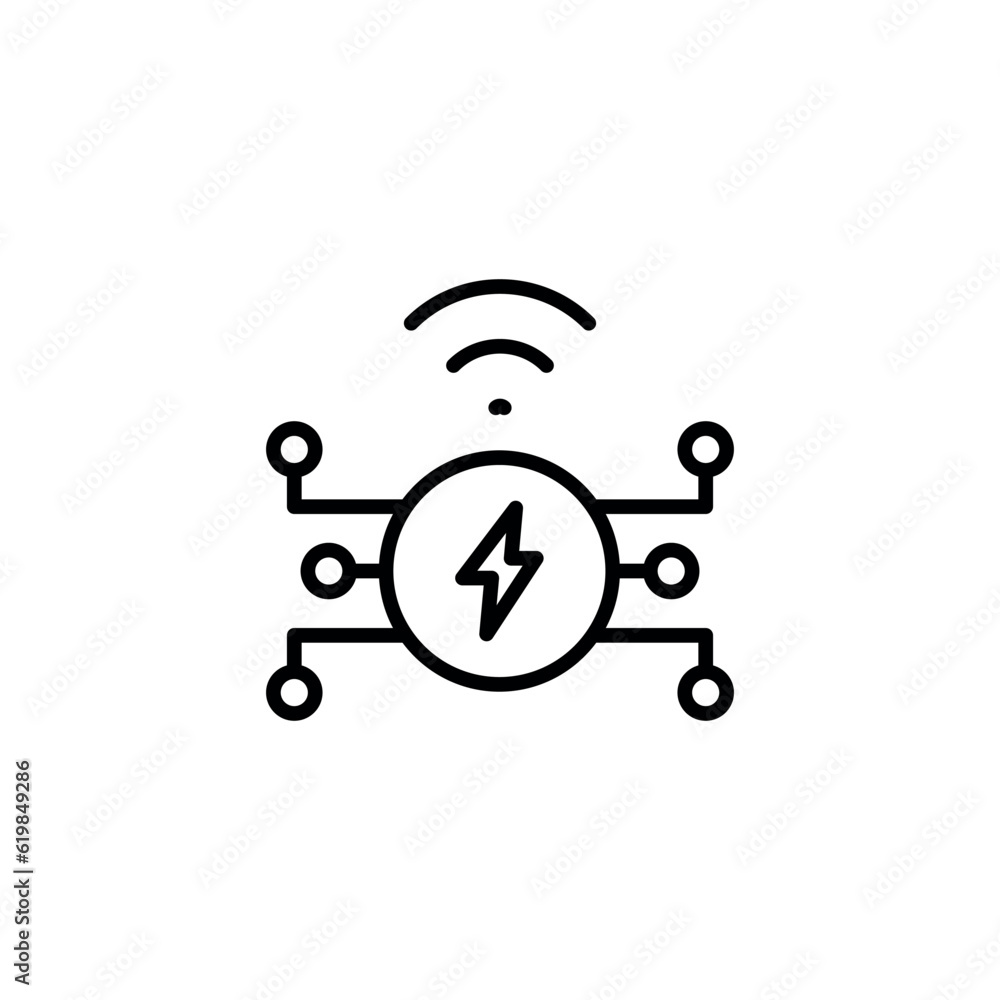 Smart Light icon design with white background stock illustration Smart Light icon design with white background stock illustration