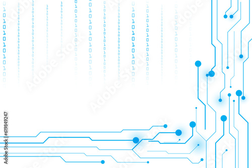 digital circuit lines futuristic technology abstract. code number innovation background.