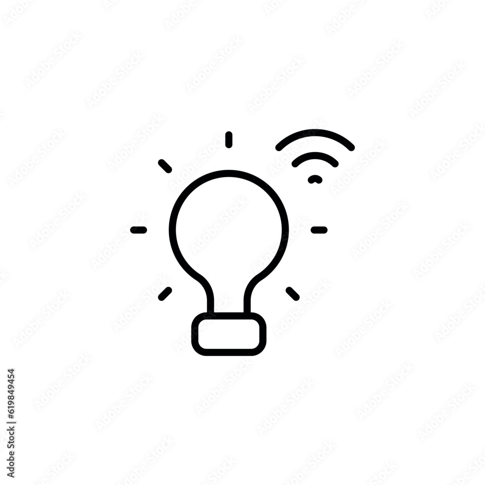 Smart Light icon design with white background stock illustration Smart Light icon design with white background stock illustration