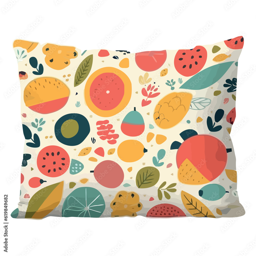 Abstract plant pillow design for bed Abstract plant pillow design for bed