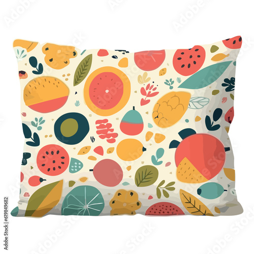Abstract plant pillow design for bed