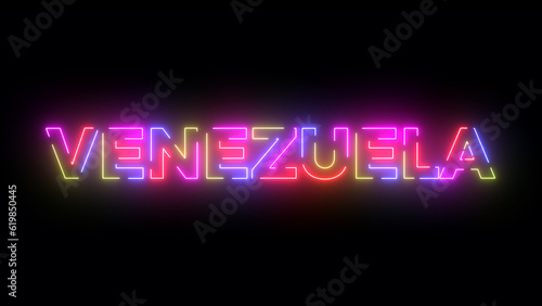 Venezuela text. Laser vintage effect. Retrò style.