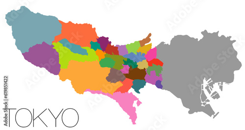 東京都の地図 多摩地域 TOKIO map