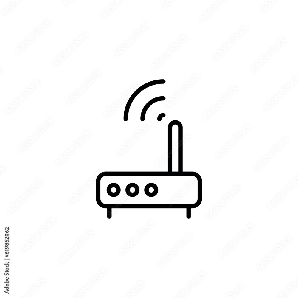 Router icon design with white background stock illustration Router icon design with white background stock illustration
