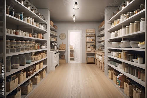 A Contemporary and Modern Food Pantry | Generative AI