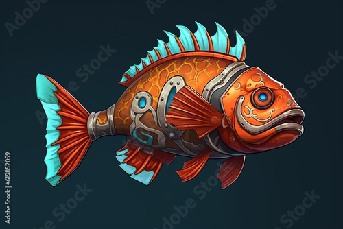 Fish in comic illustration