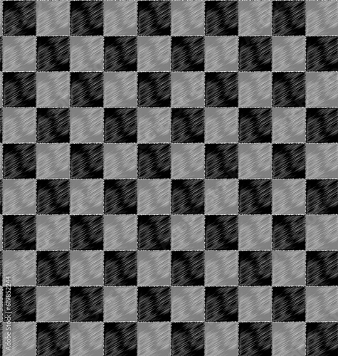 Seamless vector geometric texture in the form of alternating black and gray squares