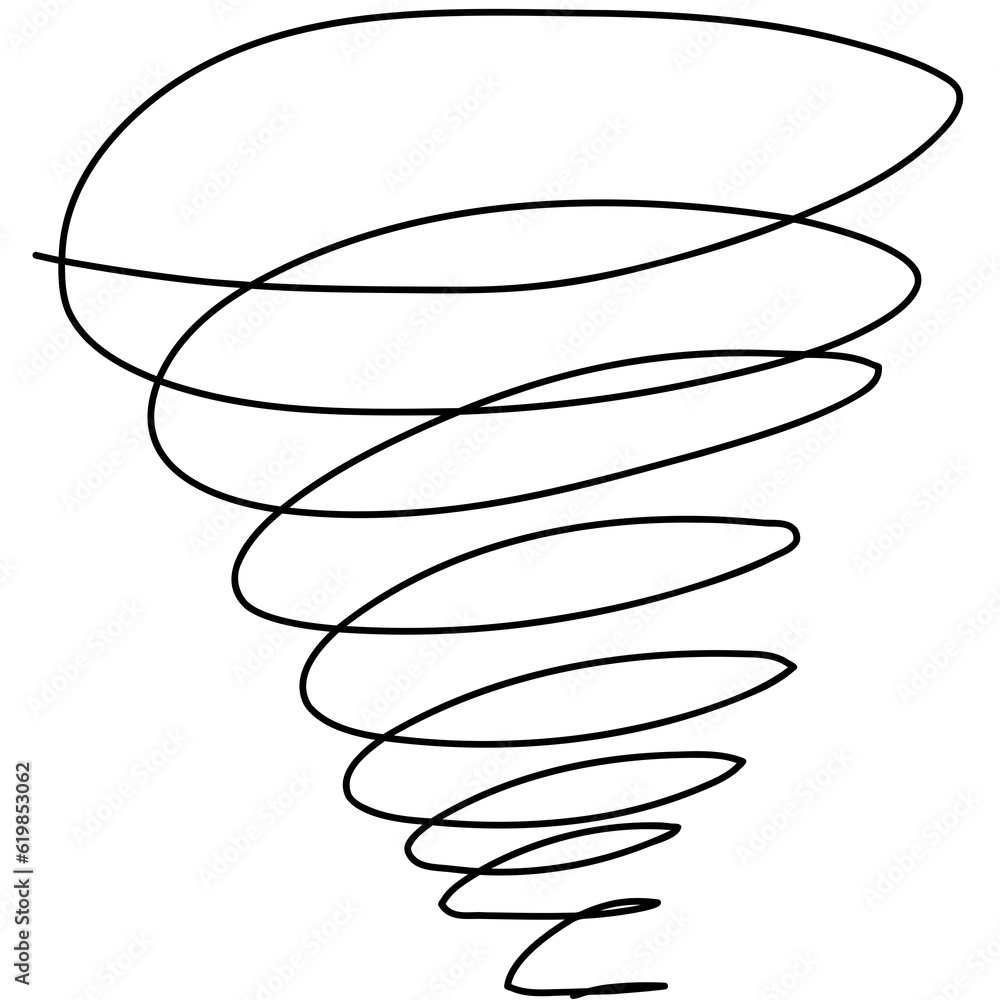 hand drawn illustration of tornado hand drawn illustration of tornado