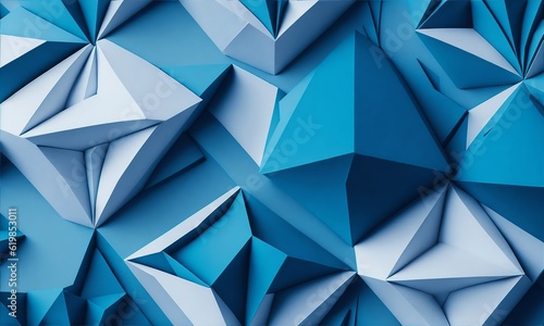 Abstract geometric wallpaper background. Triangle structure design with polygonal shape for social network illustration for poster, banner, invitation, card or cover. AI generated.