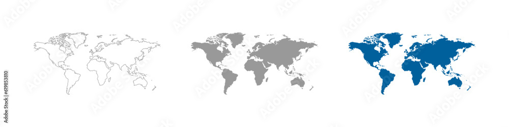 Map world. Vector. Country. Earth Globe
