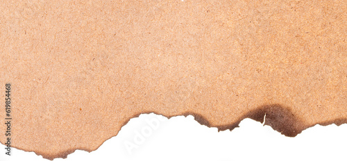 Wallpaper Mural Burn brown paper half isolated on white background with clipping path Torontodigital.ca