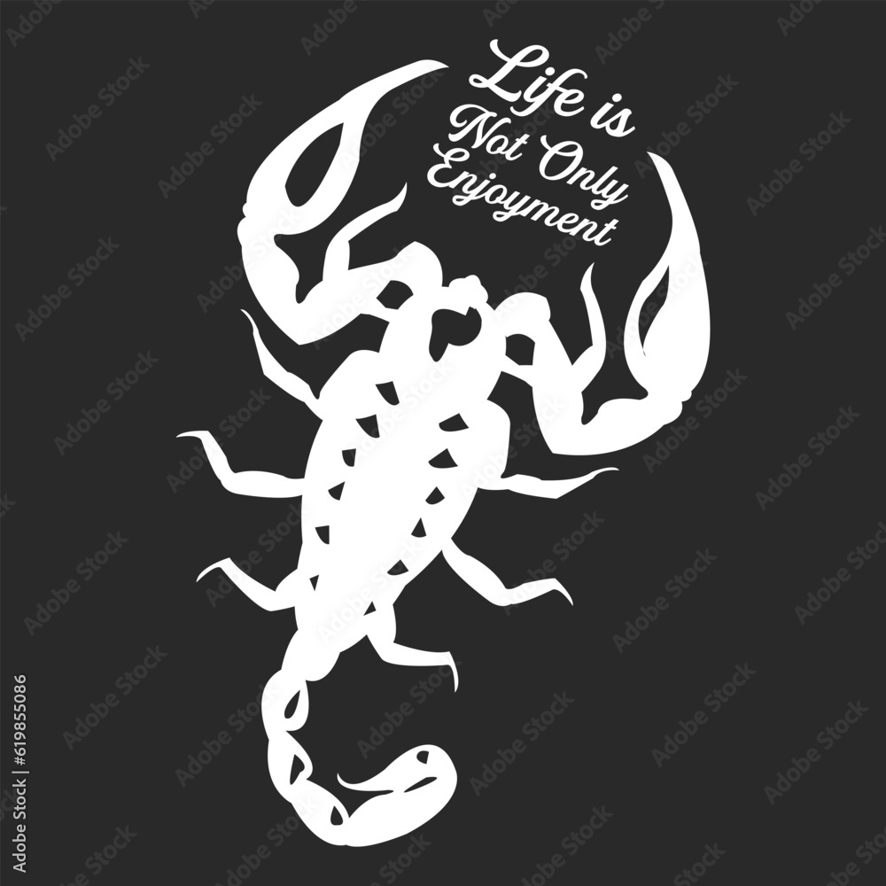 Scorpions vector t-shirt design, With Quotes with Life, is not only enjoyment. Unique and Trendy apparel design Scorpions vector t-shirt design, With Quotes with Life, is not only enjoyment. Unique and Trendy apparel design