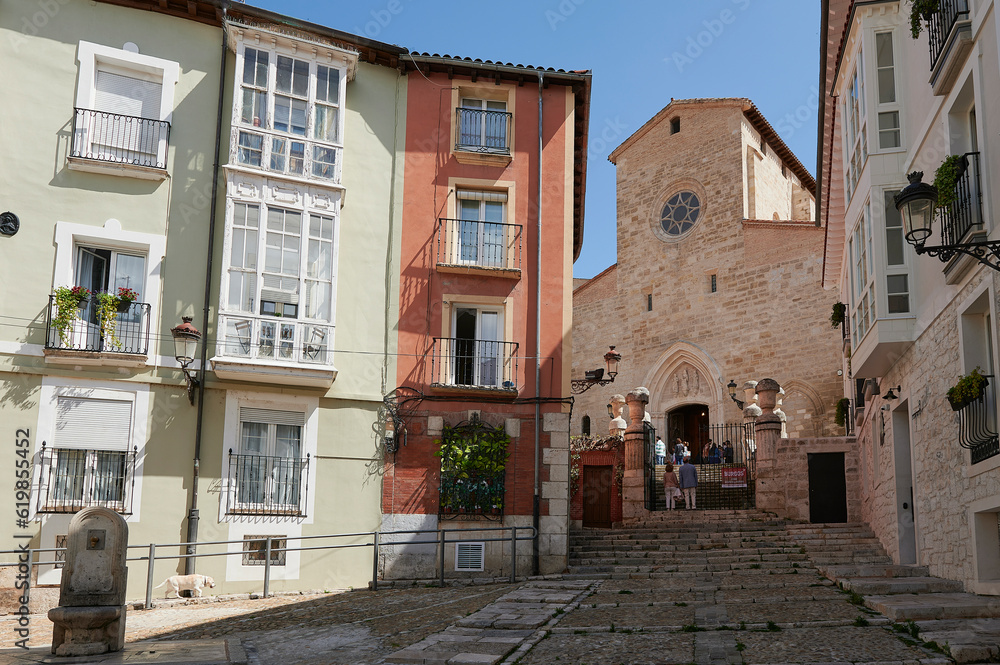 Exterior view of the Church of San Gil, Burgos, Spain