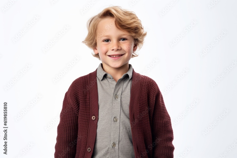 Portrait of a cute little boy smiling isolated on a white background Portrait of a cute little boy smiling isolated on a white background