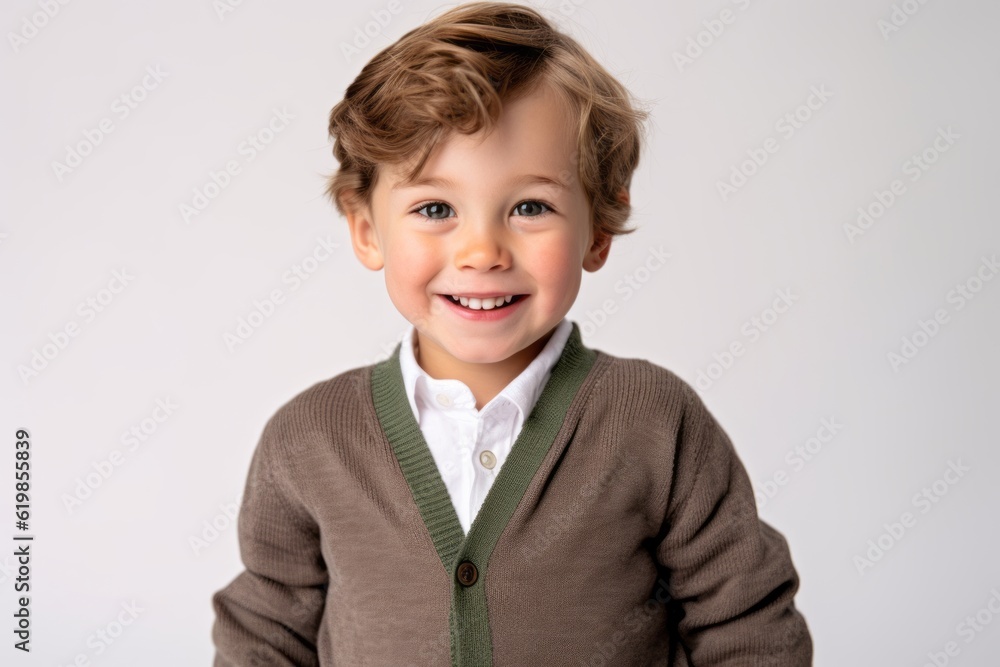 Portrait of a cute little boy smiling at the camera isolated on a white background Portrait of a cute little boy smiling at the camera isolated on a white background