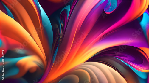 Mesmerizing abstract background with vibrant colors and dynamic shapes  evoking a sense of energy and movement. Generated AI