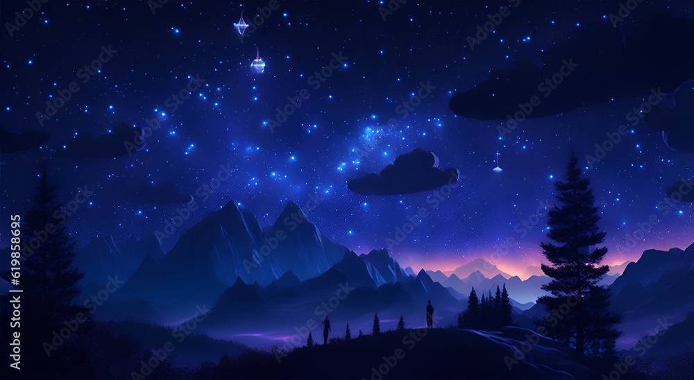 Fototapeta premium winter forest landscape