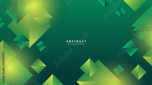 Green and yellow abstract banner background. vector illustration
