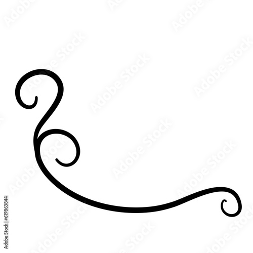 Swirl stroke ornament. Ornamental curls, swirls dividers and filigree ornaments vector illustration set Swirl stroke ornament. Ornamental curls, swirls dividers and filigree ornament vector illustrati