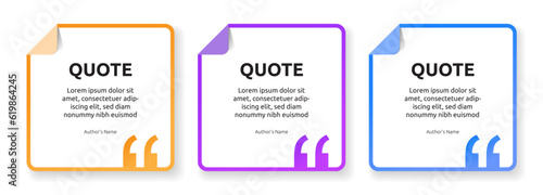 3D bubble testimonial banner, quote, infographic. Social media post template designs for quotes. Empty speech bubbles, quote bubbles and text box. Vector Illustration EPS10.