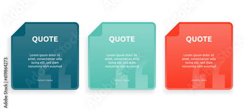 3D bubble testimonial banner, quote, infographic. Social media post template designs for quotes. Empty speech bubbles, quote bubbles and text box. Vector Illustration EPS10.