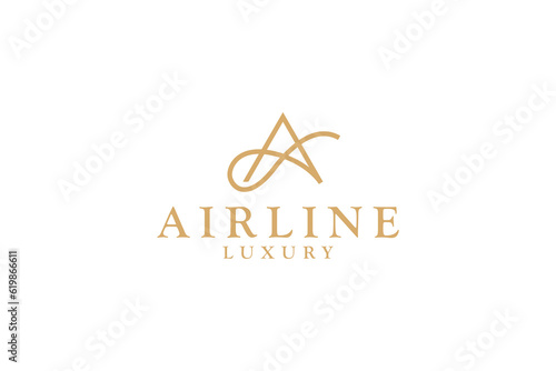 Initial letter A font logo design icon symbol