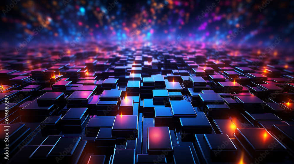 Obraz premium Generative ai embossed mesh representing internet connections in cloud computing