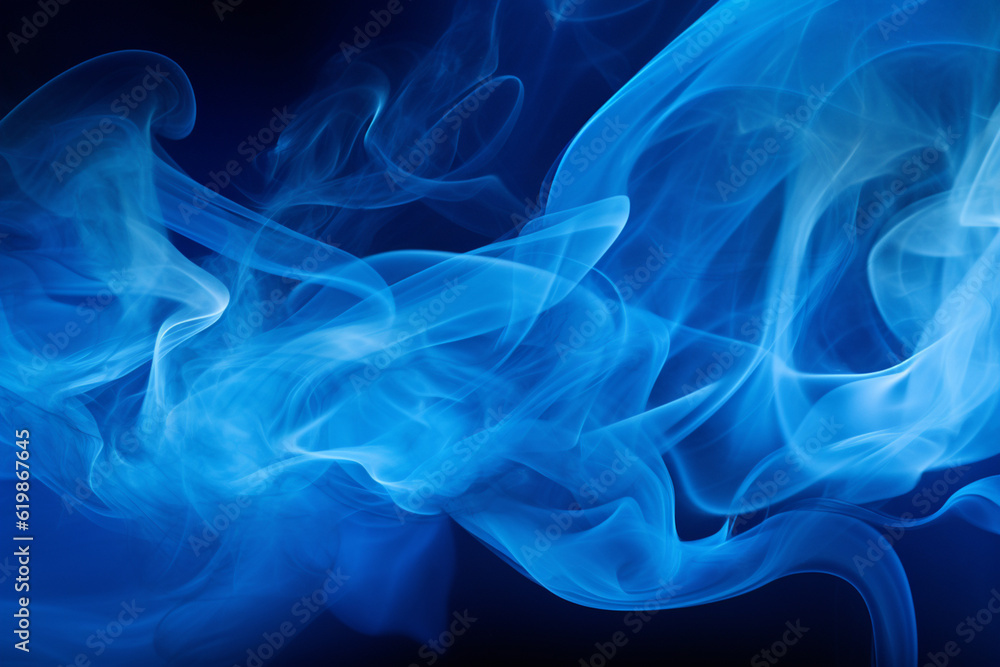 Fototapeta premium Blue smoke pattern background