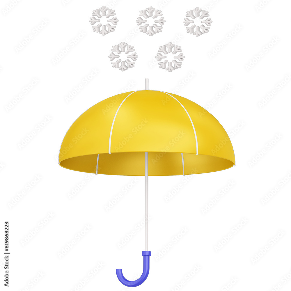 Umbrella and snow Umbrella and snow