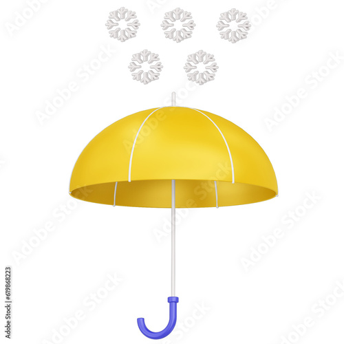 Umbrella and snow