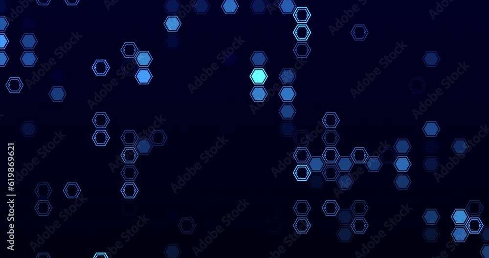 Regularly arranged hexagons are flowing while blinking. repeatable video. Regularly arranged hexagons are flowing while blinking. repeatable video.