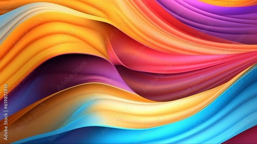 Photo colorful textile background vivid wave fabric.Generative AI Photo colorful textile background vivid wave fabric.Generative AI