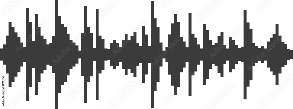 Obraz premium Voice recording visualization. Sound signal wave volume