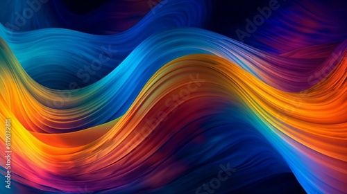 Photo colorful textile background vivid wave fabric.Generative AI