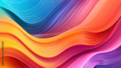 Photo colorful textile background vivid wave fabric.Generative AI