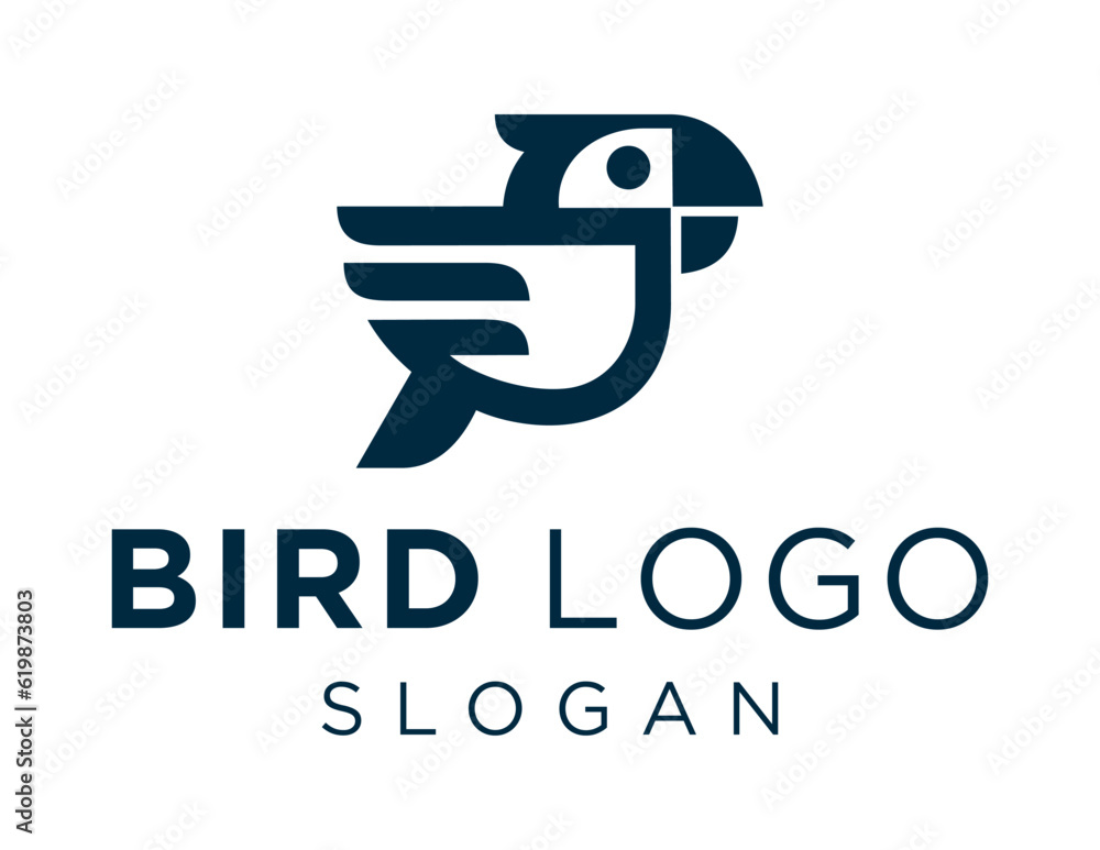 Naklejka premium Logo about Bird on a white background. created using the CorelDraw application.