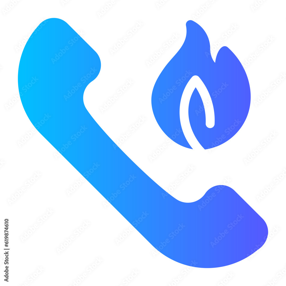 Obraz premium emergency call gradient icon