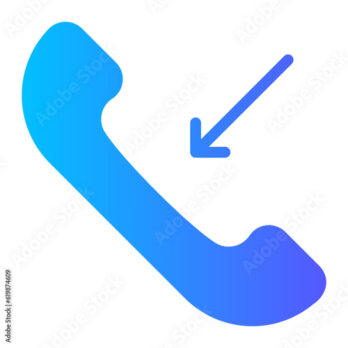 incoming call gradient icon