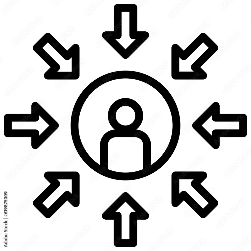 self centered outline style icon self centered outline style icon