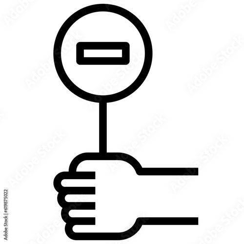 restricted outline style icon