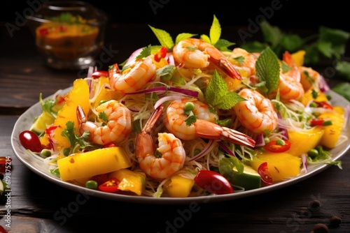 Delicious Shrimp Salad with Mango 
